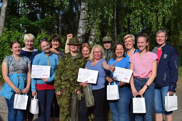 Naiskodukaitse esmaabi erialavistlus 2018 - I koht Viru ringkond, II koht Alutaguse ringkond, III