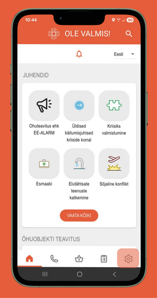 Ohuteavituste seadistamine ''Ole valmis!'' �pis